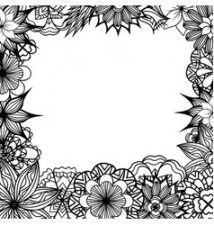 214x225 Square, Borders, Black, And, White, Flower Border Vector Images