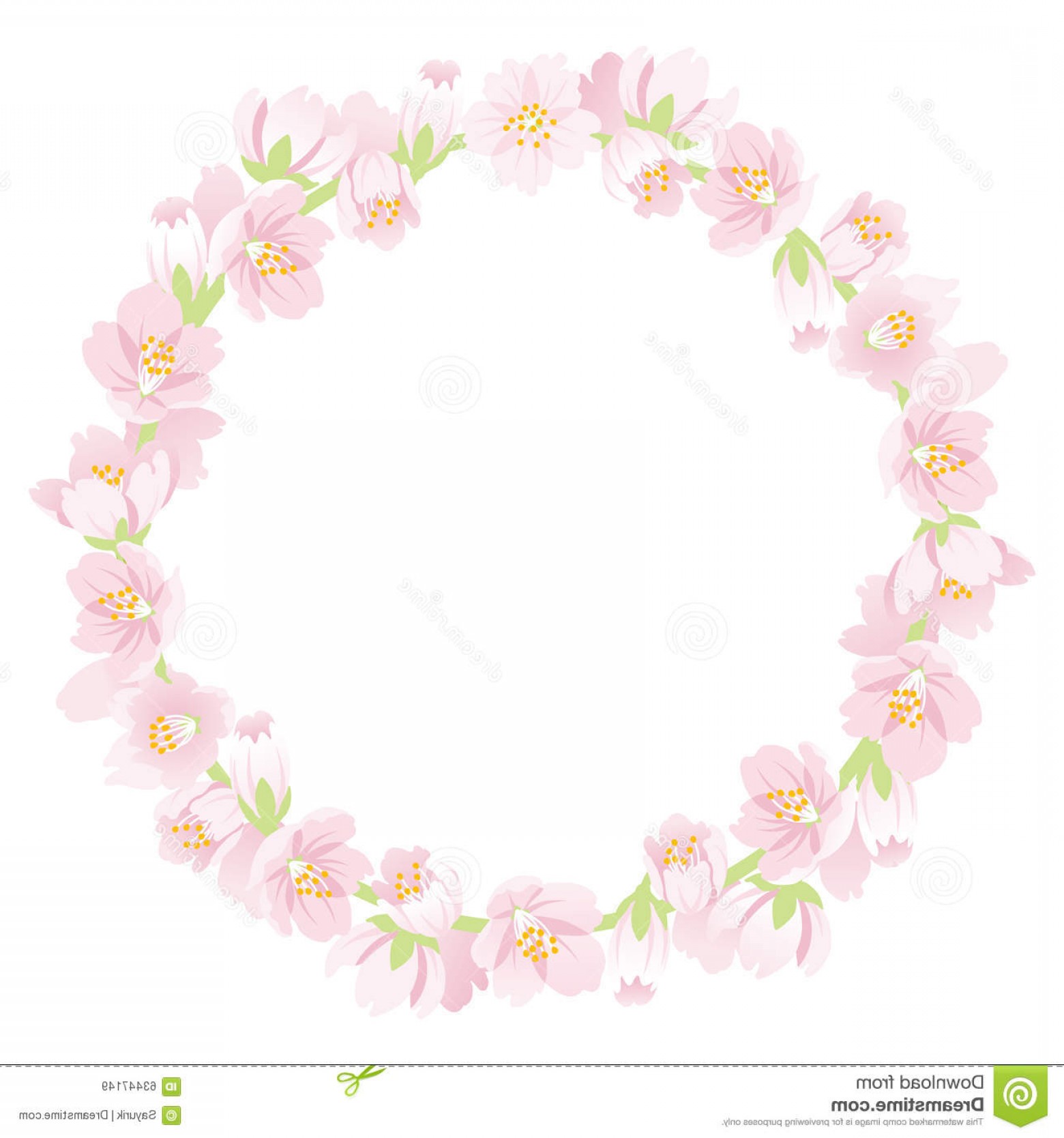Stock Illustration Sakura Blossom Vector Wreath Template Cherry 1560x1668 Stock Illustration Sakura Blossom Vector Wreath Template Cherry