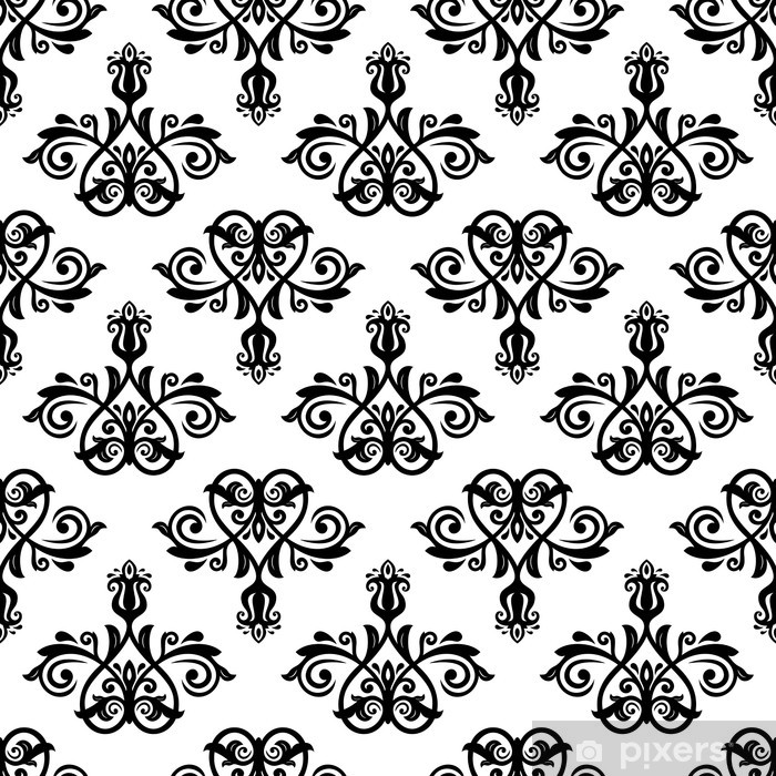 700x700 Damask Vector Classic Pattern Seamless Vintage Background Wall