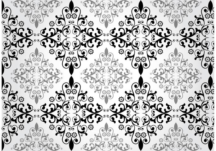 700x490 Floral Damask Vector Pattern