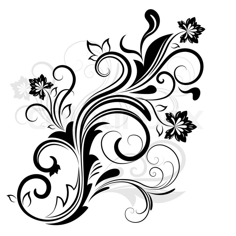Black And White Flower Vector at Collection of Black And White Flower Vector