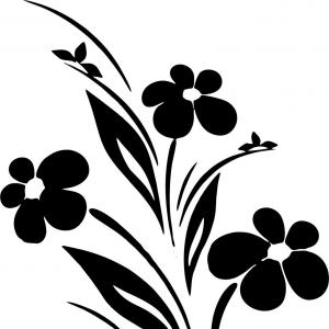 Black And White Flower Vector at Vectorified.com | Collection of Black ...