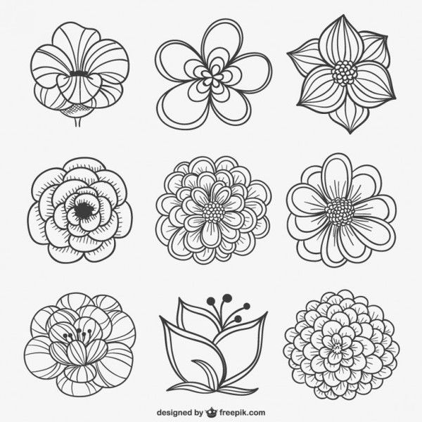 Black And White Flower Vector At Collection Of Black And White Flower Vector