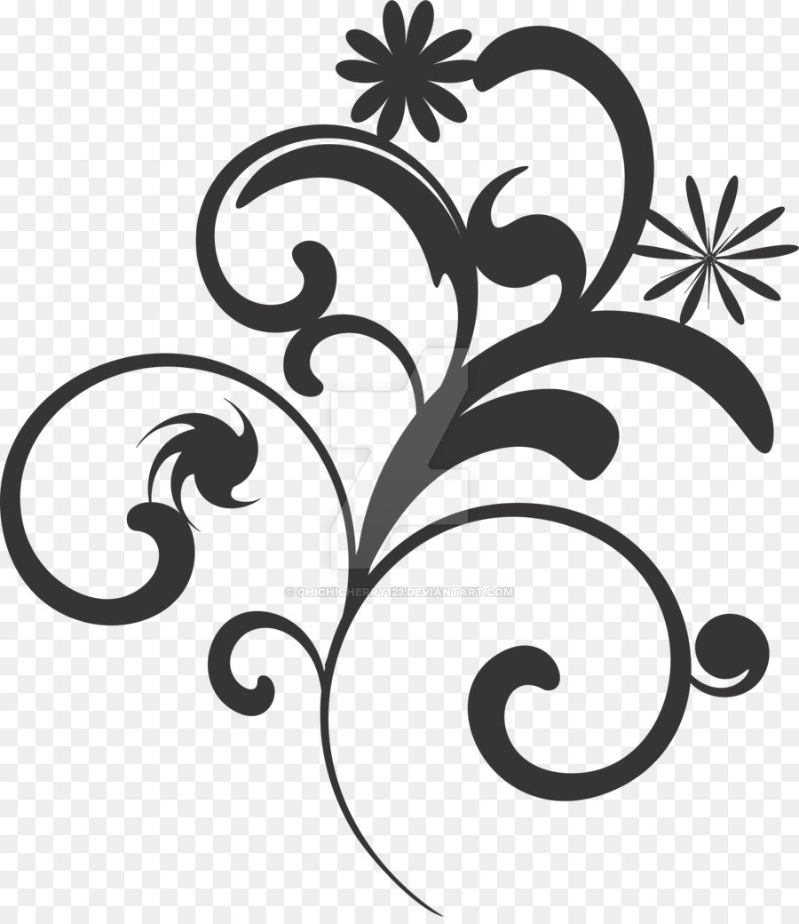 Black And White Flower Vector at Vectorified.com | Collection of Black ...