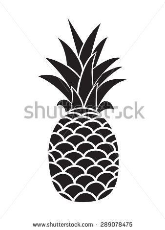 338x470 Pineapple Tropical Fruit Vector Object Health Symbol Pin