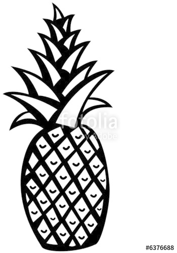 350x500 Black And White Pineapple Stock Image And Royalty Free Vector