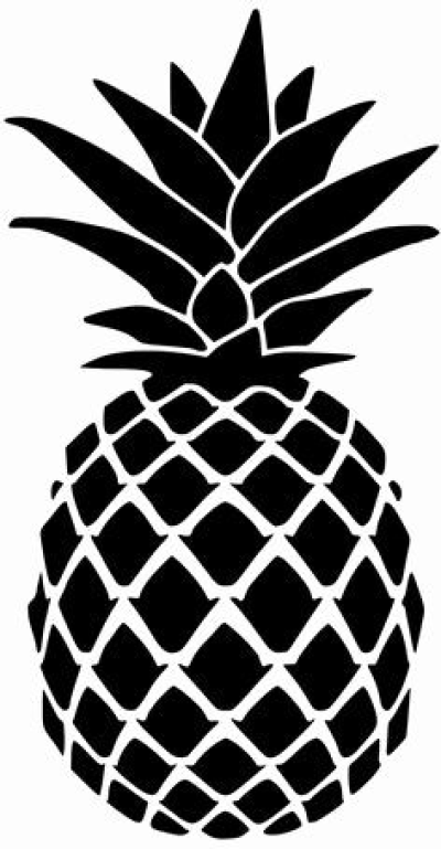 Download Black And White Pineapple Vector at Vectorified.com | Collection of Black And White Pineapple ...