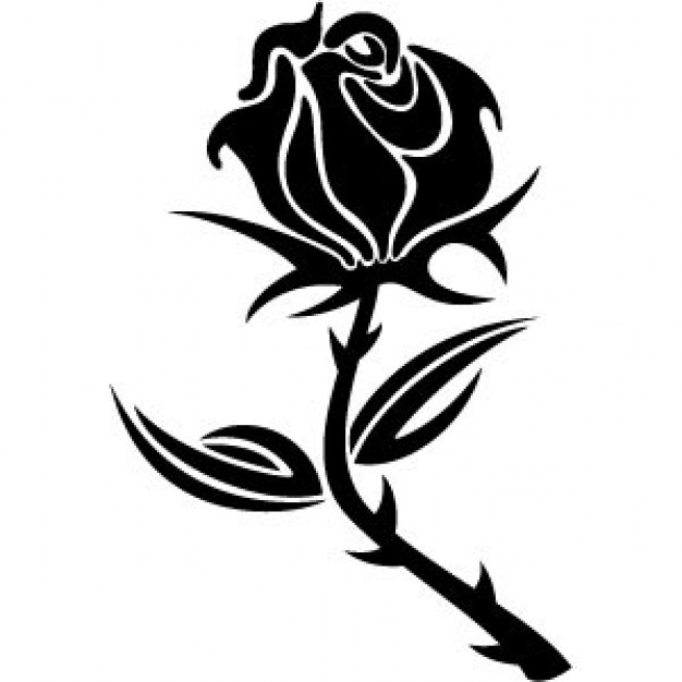 626x626 Black Rose Vector Vector Free Download