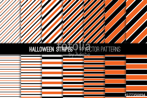 Halloween Stripes Vector Patterns Orange, Black And White 500x334 Halloween Stripes Vector Patterns Orange, Black And White
