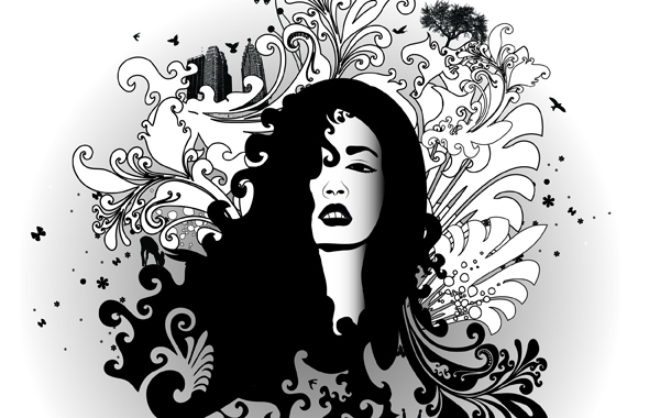600x380 Free Vectors Black White Swirl Glamour Namespace Ease