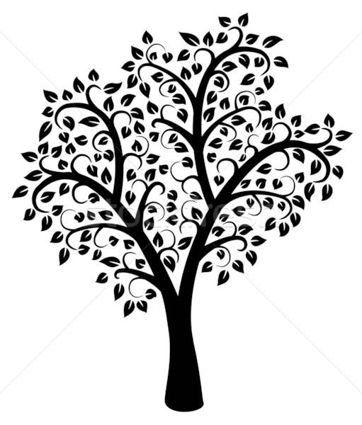 Black And White Tree Vector at Vectorified.com | Collection of Black ...