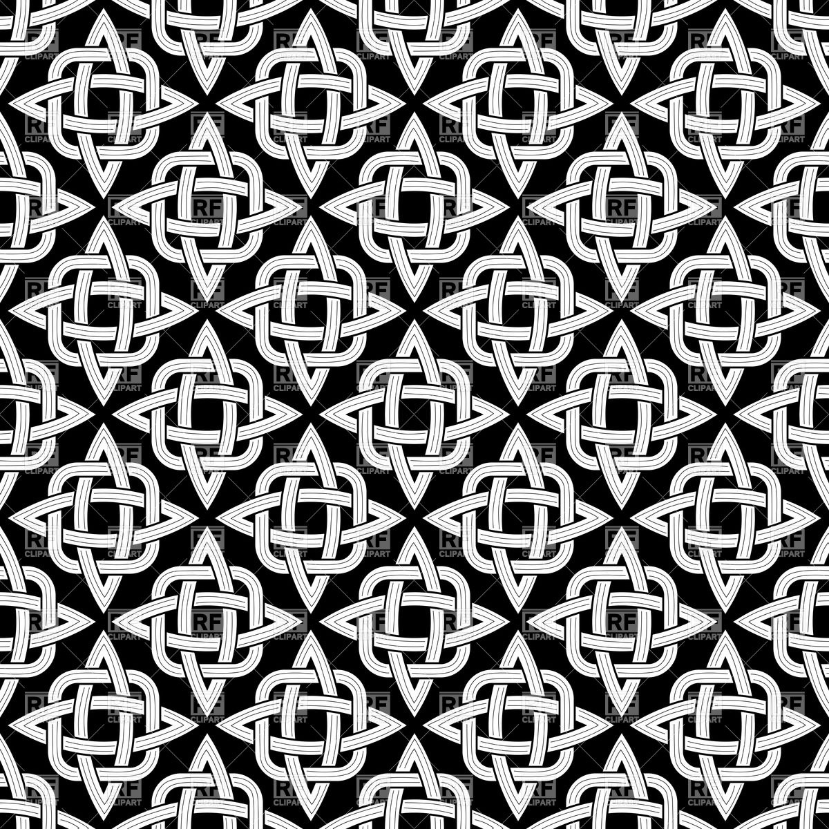 1200x1200 Black And White Seamless Pattern Vector Image Of Backgrounds