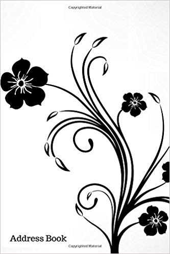 333x499 Buy Address Book Black White Vector Flower Cover Design Address