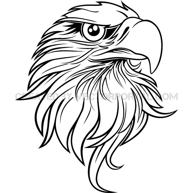 660x660 Eagle Black And White Free Vector