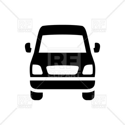 400x400 Sprinter Van Black Icon Isolated On White Background Vector Image