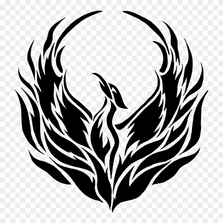 880x879 Phoenix Black And White Png Vector Free Library