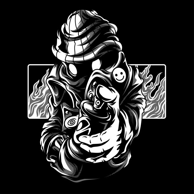 626x626 Act Break Black White Illustration Vector Premium Download