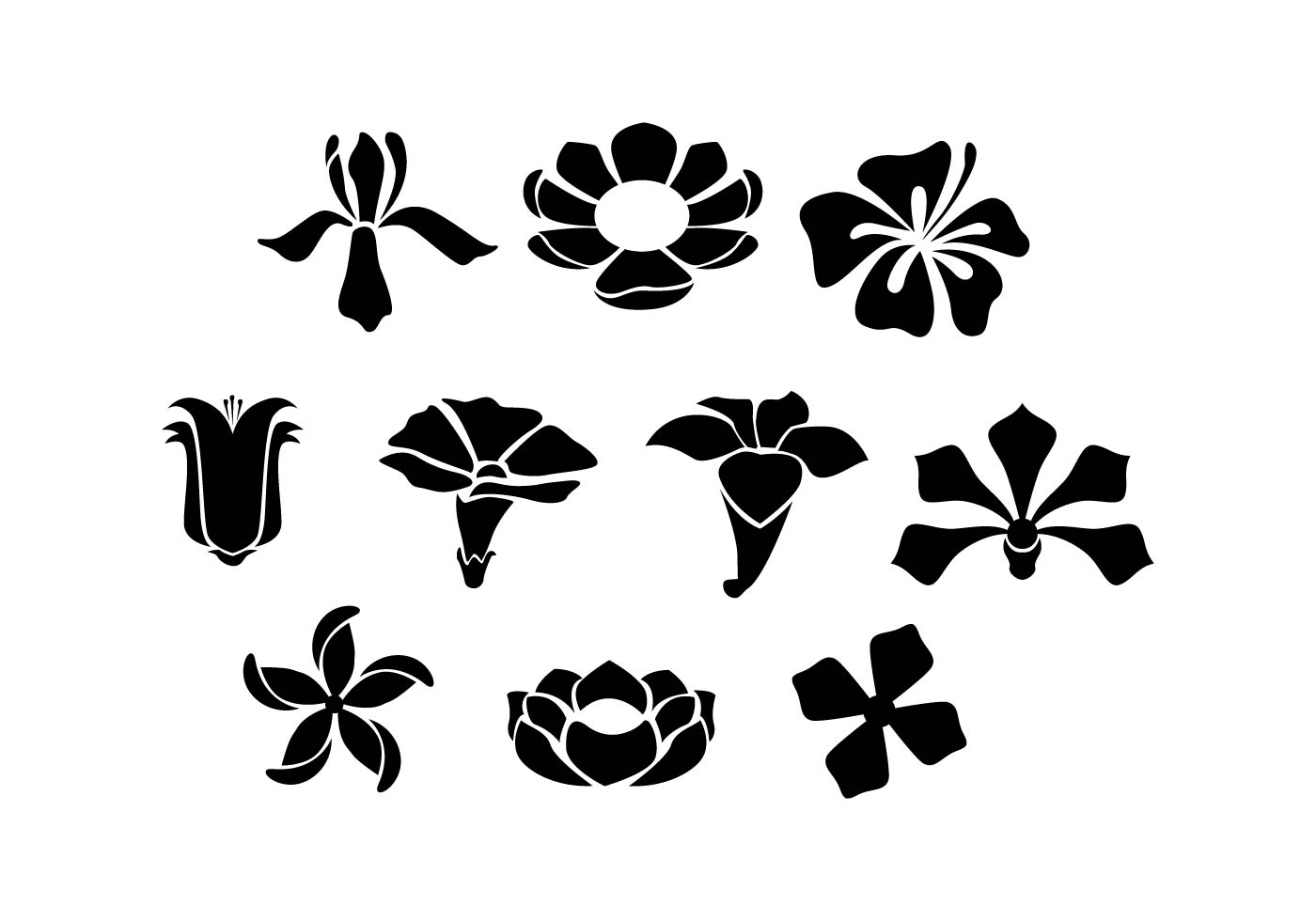 Flower Silhouette Free Vector Art 1400x980 Flower Silhouette Free Vector Art