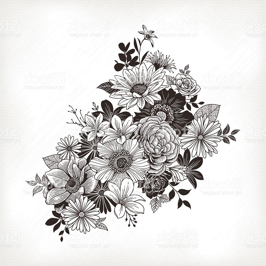 Hd Vintage Flower Illustration Black And White Vector Cdr Free 1024x1024 Hd Vintage Flower Illustration Black And White Vector Cdr Free