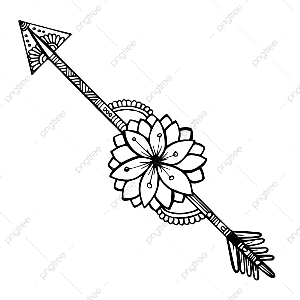 Beautiful Hand Drawn Black And White Floral Arrows, Arrow Vector 1200x1200 Beautiful Hand Drawn Black And White Floral Arrows, Arrow Vector