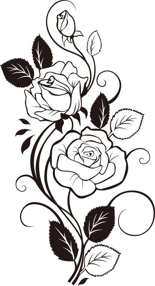 Black And White Flowers Shape Pattern Vector Art Graphic Design 518x954 Black And White Flowers Shape Pattern Vector Art Graphic Design