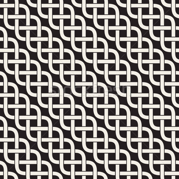 600x600 Interlaced Lines Celtic Ethnic Ornament Vector Seamless Black