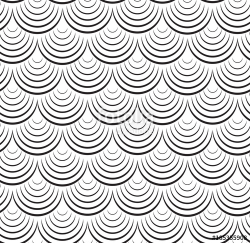 500x486 Seamless Black And White Texture Of Fish Scales Vector Pattern