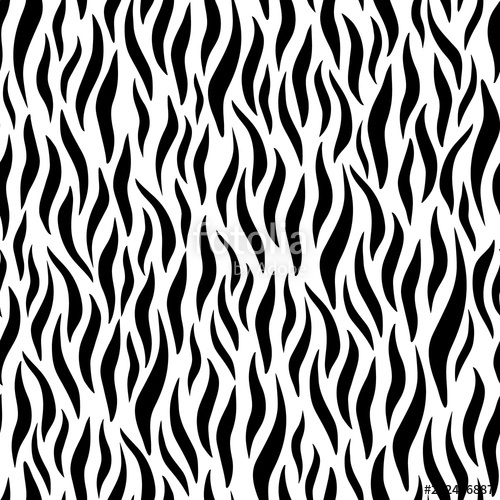 500x500 Seamless Pattern With Animal Skin Texture Black And White Vector