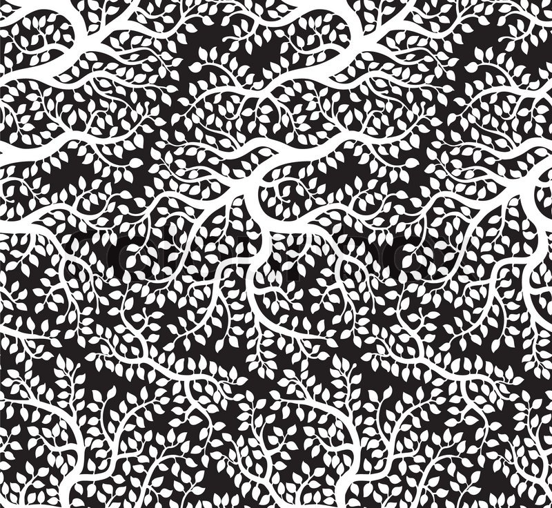 800x736 Black And White Beautiful Vector Tree Stock Vector Colourbox