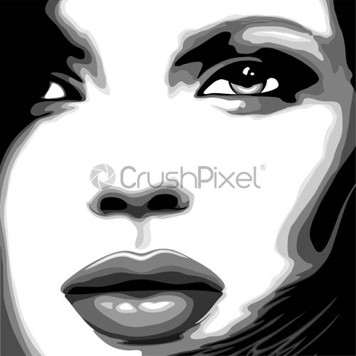 Black And White Vector Portrait at Vectorified.com | Collection of ...