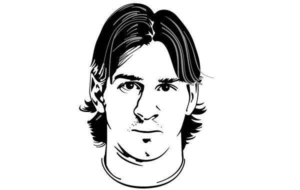 600x380 Lionel Messi Vector Portrait