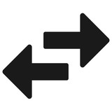 160x160 Opposite Directions Black Arrow Icon Stock Image And Royalty Free