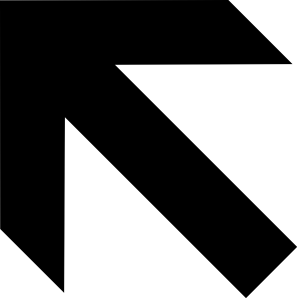 594x596 Top Left Black Arrow Clip Art