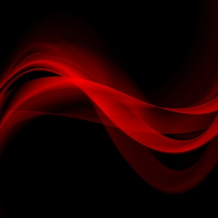 450x450 Bright Red Glowing Waves On Black Background Vector Abstract Wavy