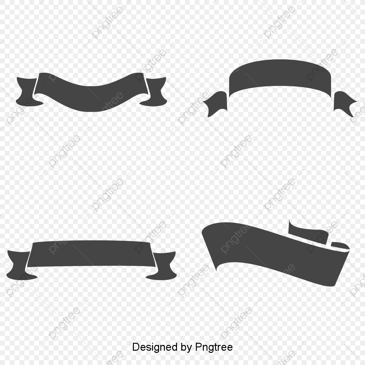 A Black Ribbon Design Vector Material, Black, Banner, Label Png 1200x1200 A Black Ribbon Design Vector Material, Black, Banner, Label Png