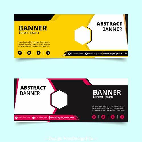 Abstract Yellow And Black Banner Template Design Vector Free Download 500x500 Abstract Yellow And Black Banner Template Design Vector Free Download