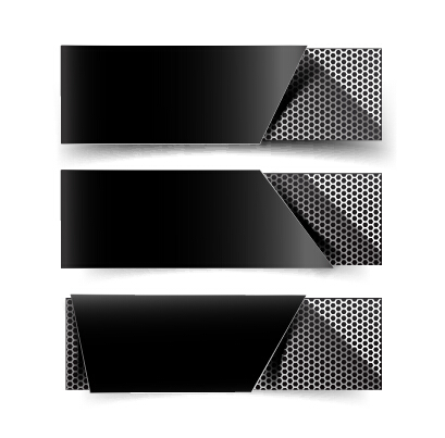 Shiny Black Metal Banners Vector Free Download 409x403 Shiny Black Metal Banners Vector Free Download