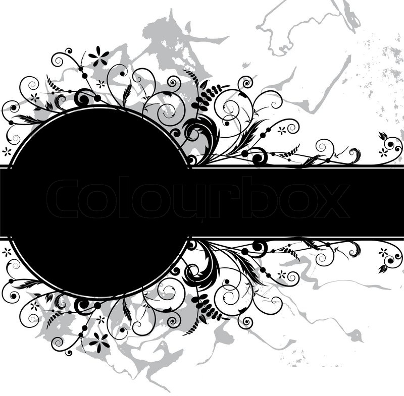 Vector Floral Banner In Black And Stock Vector Colourbox 800x785 Vector Floral Banner In Black And Stock Vector Colourbox