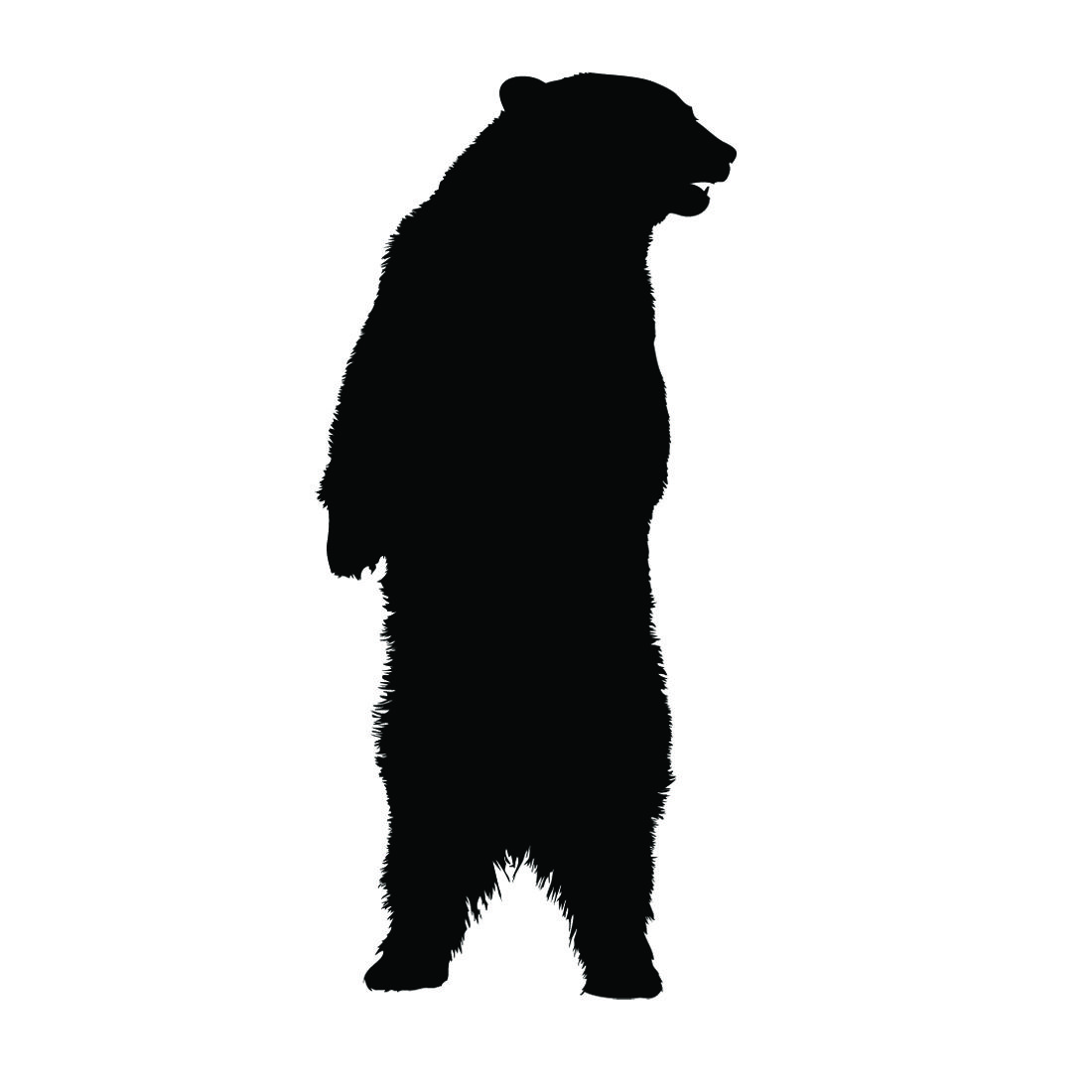 1100x1100 Bear Standing Silhouette Stencil Cricut Bear Stencil, Bear
