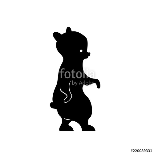 500x500 Black Bear Silhouette Vector Stock Image And Royalty Free Vector