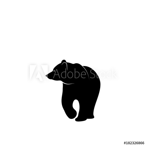 500x500 Graphic Illustration Of Bear Silhouette