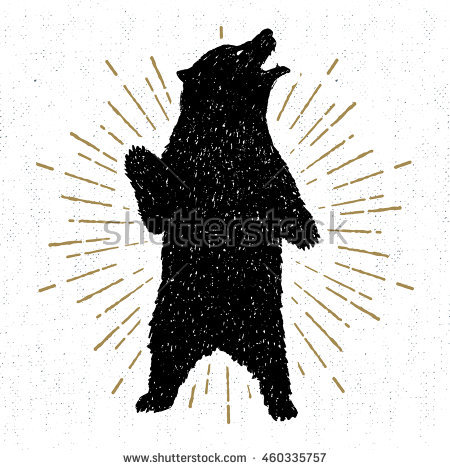 450x470 Grizzly Bear Silhouette Vector