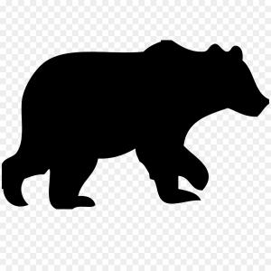 Black Bear Silhouette Vector at Vectorified.com | Collection of Black ...