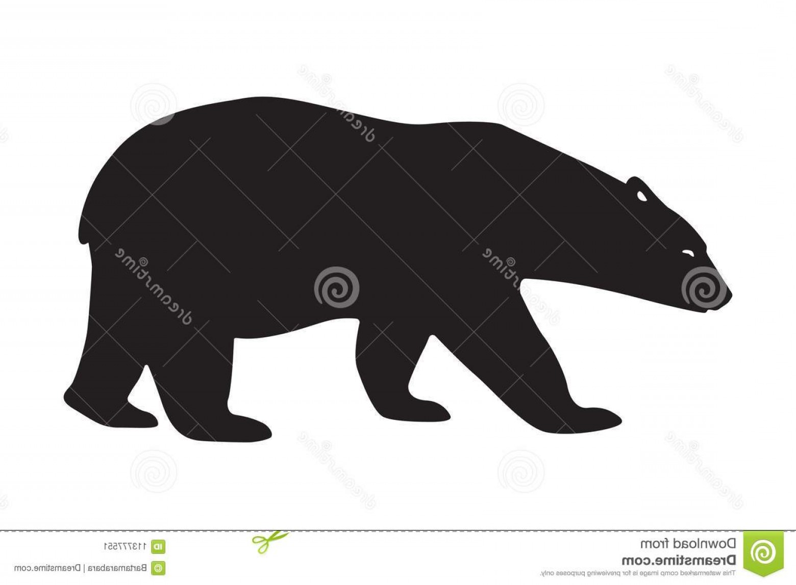 1560x1148 Polar Bear Black Silhouette Isolated Vector Template Laser Cutting