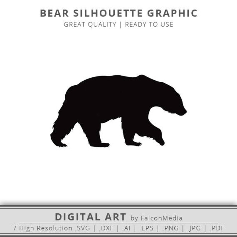 794x794 Bear Bear Outline Black Bear Bears Etsy