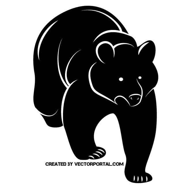 660x660 Black Bear Vector Image