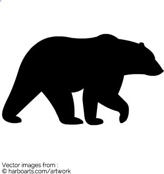 335x355 Bear Silhouette Vector