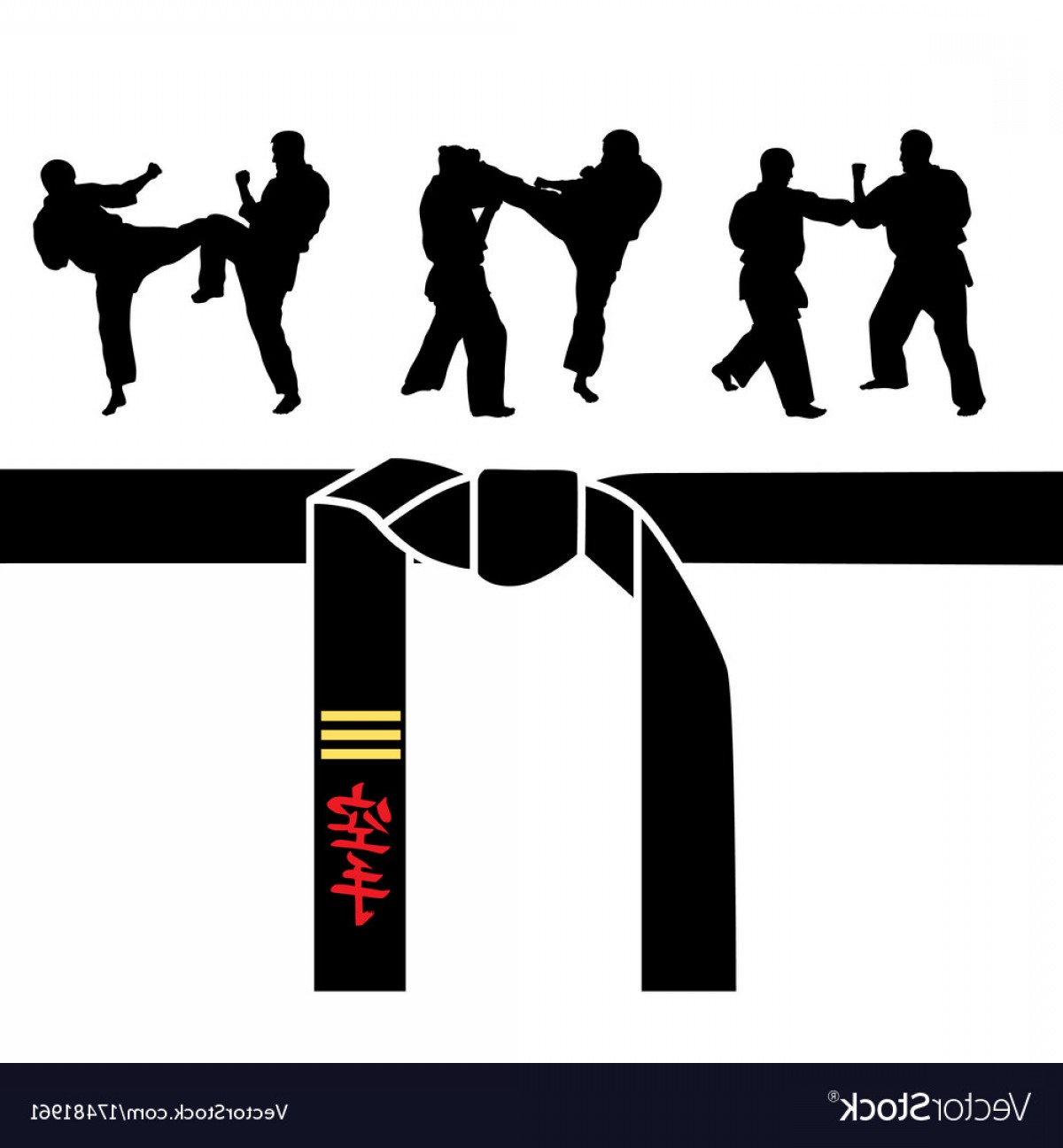 1200x1296 Karate Belt Men Demonstrating Karate Vector Catchsplace
