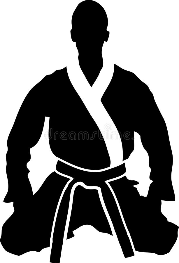 614x900 Karate Belt Silhouette