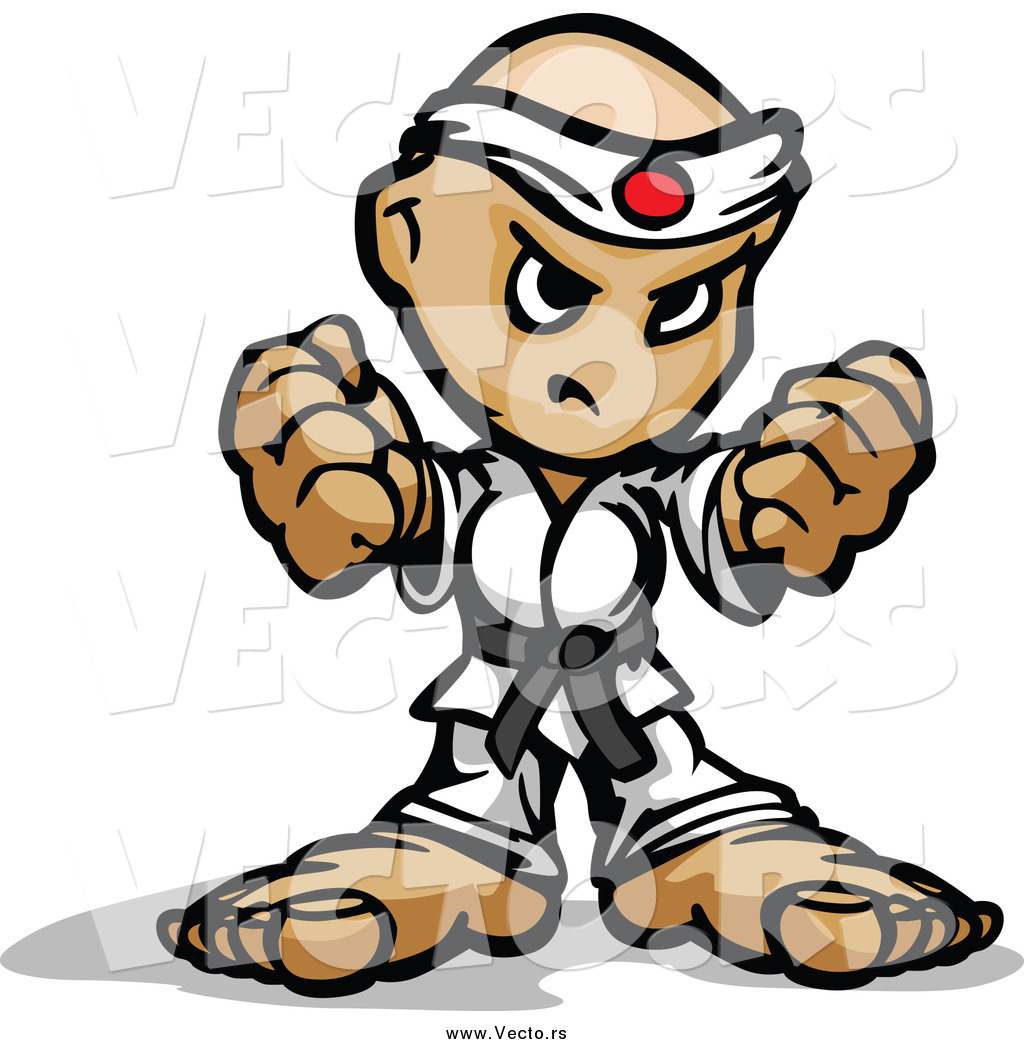 1024x1044 Vector Of A Tough Black Belt Karate Guy Holding Up Two Fists